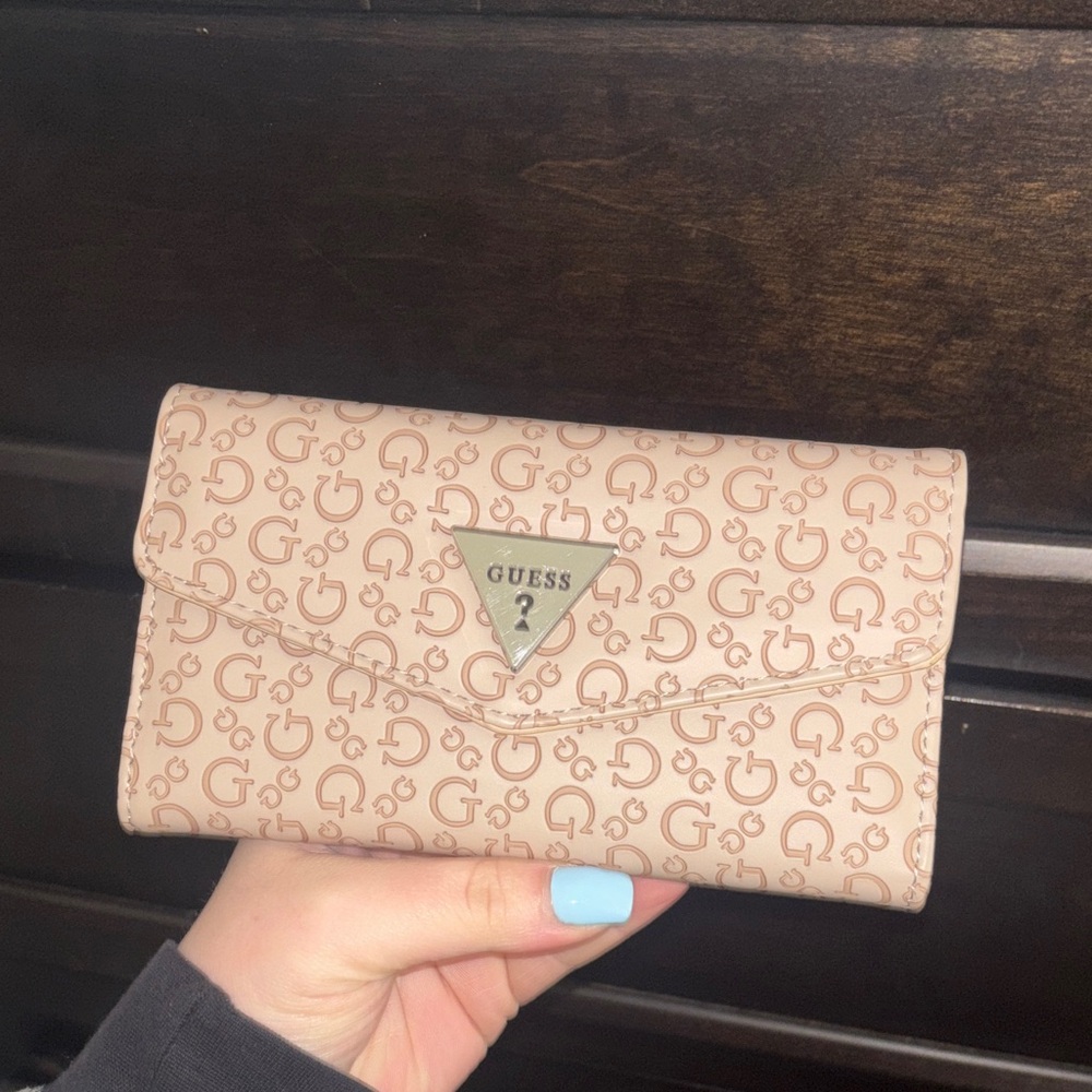Guess Beige Monogram Women's Wallet